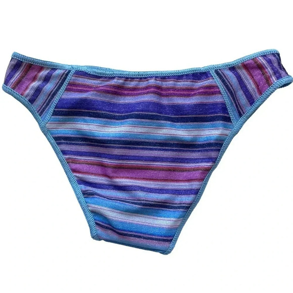 NWOT Becca South Coast Striped Hipster Bikini  Bottom - Picture 4 of 7